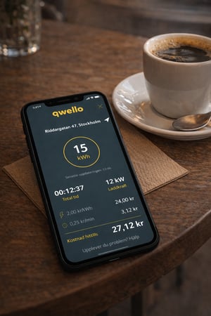 Charging monitor on the Qwello App